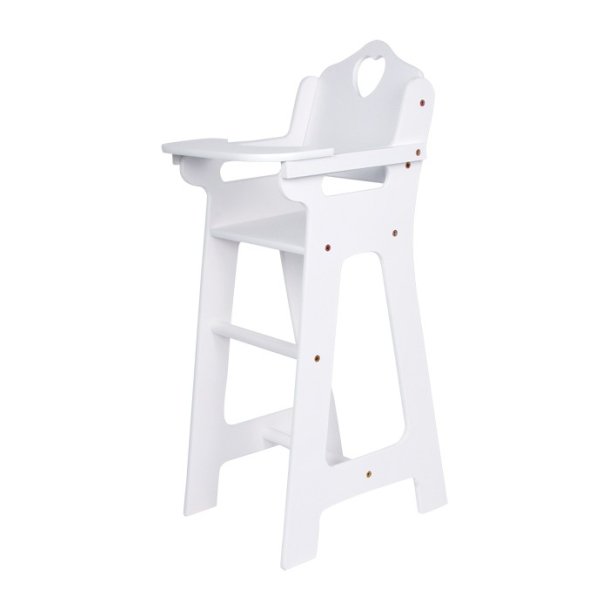 Til sandheden tit Forståelse Dukke højstol i en fin hvid farve - Flot højstol til dukke!