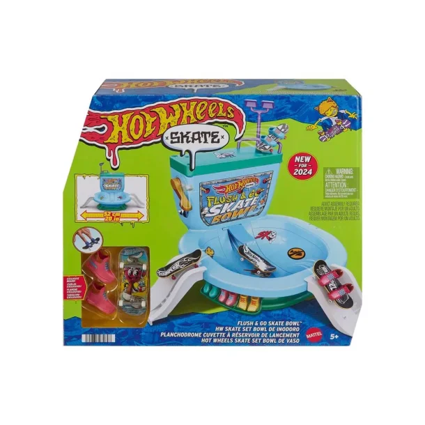 Hot Wheels Skate Flush &amp; Go Skate Bowl