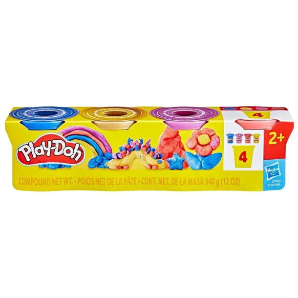 Play-Doh Metallic Shine compound - 4 stk.
