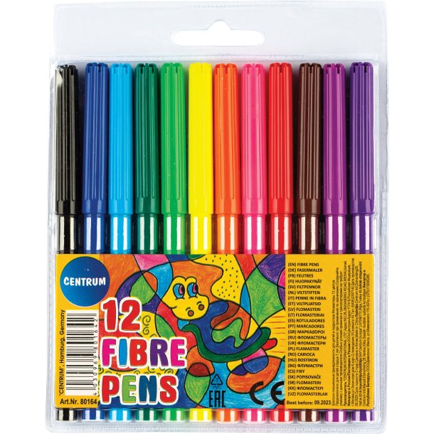 Tusser - Fibre Pens - 12 stk.