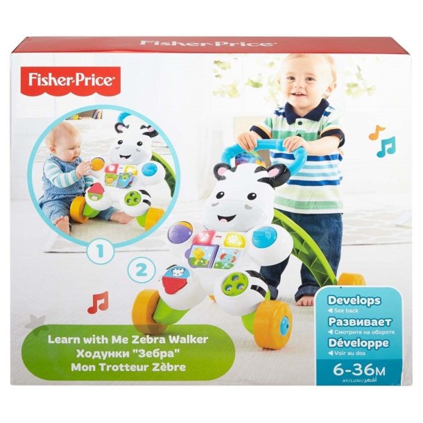 Fisher Price gvogn Zebra - Learn with Me