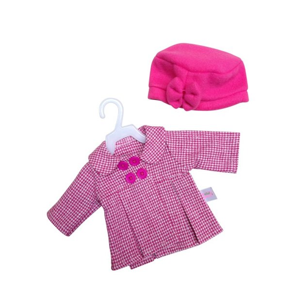  Mini Mommy Frakke m. hat - pink - str. 33-37 cm