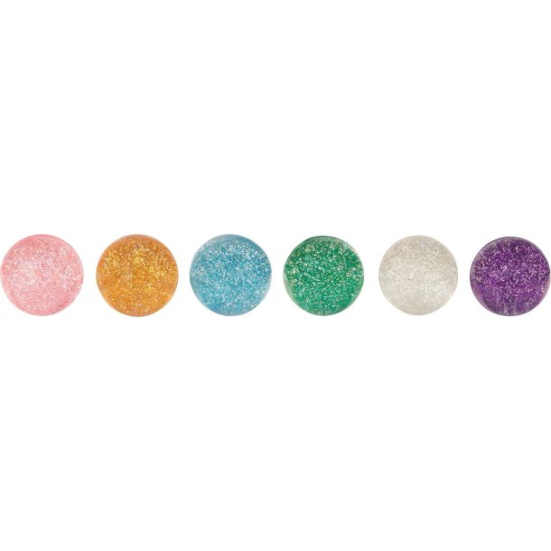Hoppebold m. glitter -  4,5 cm