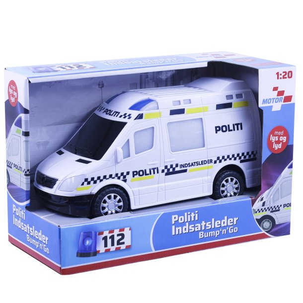 Dansk Indsatsleder bil m. bump n' go, lyd og lys - 1:20