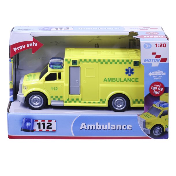 Dansk Ambulance m. friktion, lyd og lys - 1:20