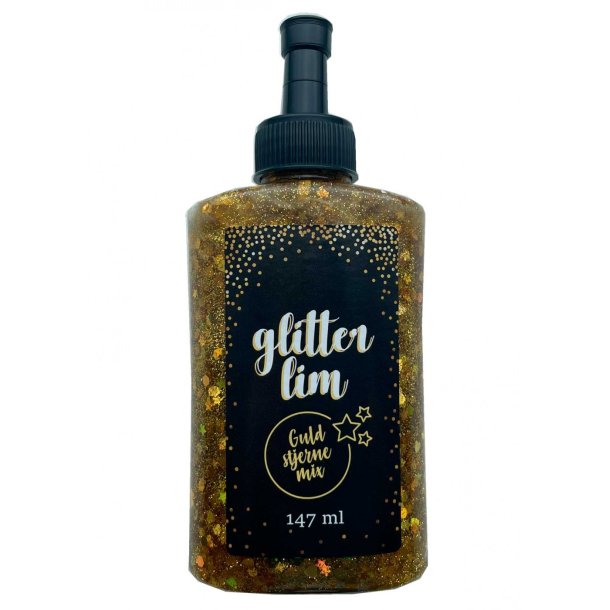 Glitterlim Guld Hjerte Mix