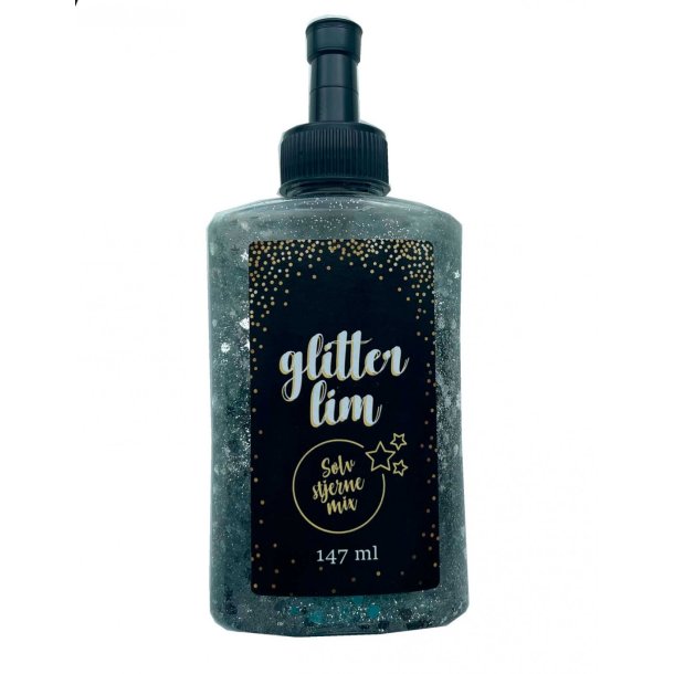 Glitterlim Slv Hjerte Mix