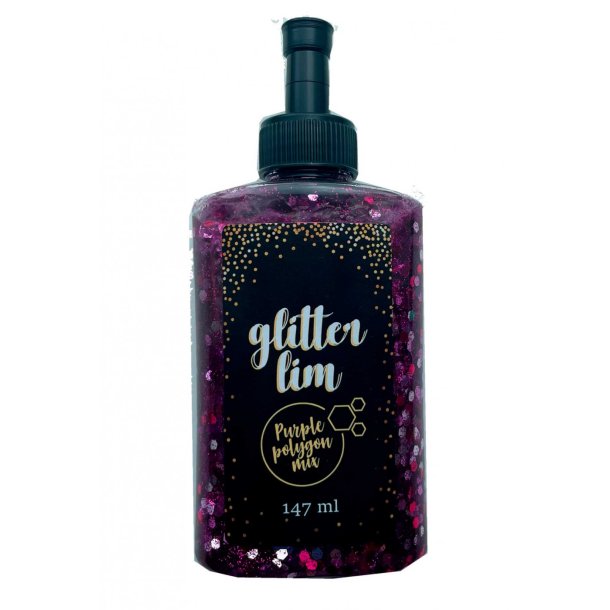 Glitterlim Purple Stjernemix