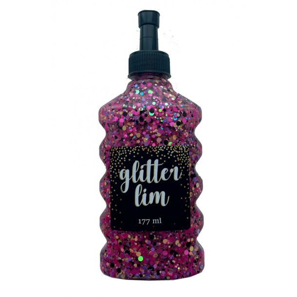 Glitterlim grov glitter, Pink, 177