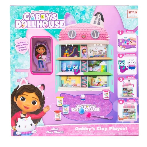 Gabbys Dollhouse DIY Clay Cats &amp; Dollhouse Set