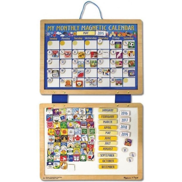 Magnetisk Kalender p engelsk