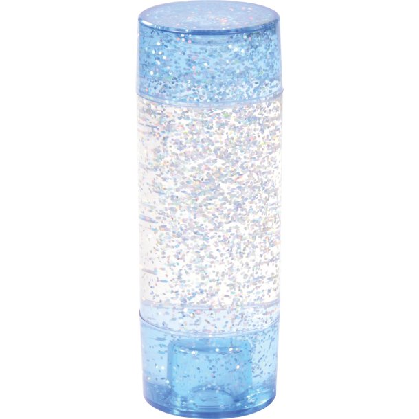 Glitter Glas m. vske - bl -  5 x 14,7 cm