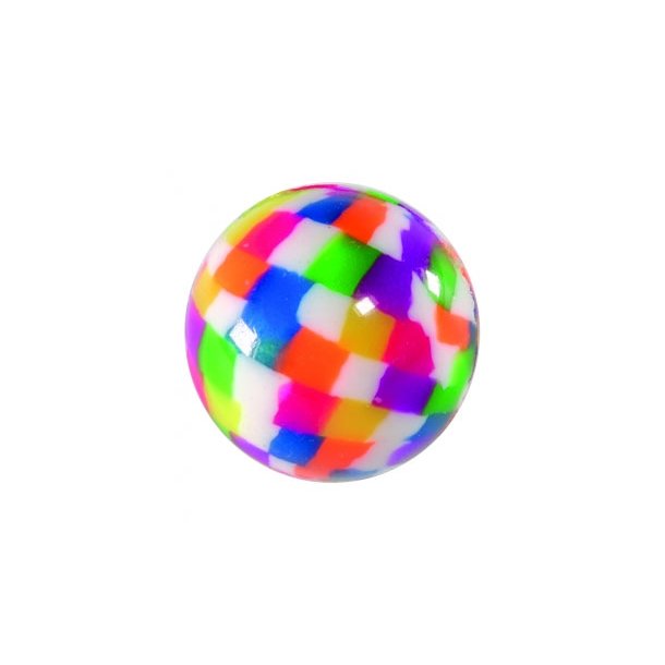 Neon Mosaik hoppebold - Ø 4,5 cm