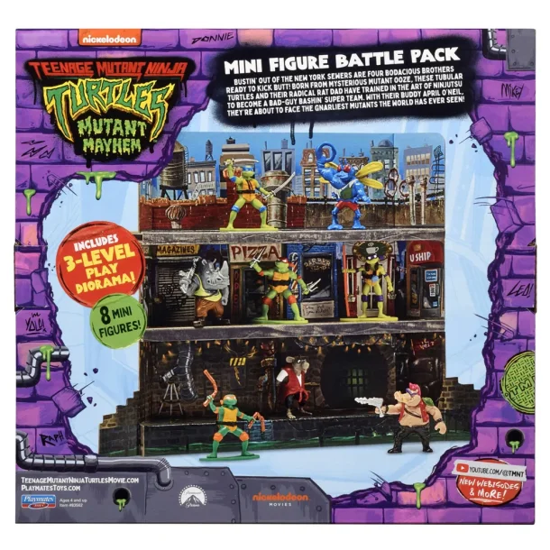 Turtles Mutant Mayhem Mini Figure Battle Pack