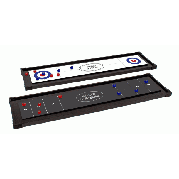 My Hood Knpe shuffelboard og Curling spil - 2-i-1