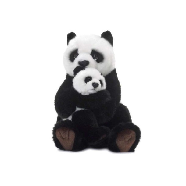  WWF panda  med unge, 28 cm