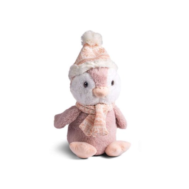 Pingvin bamse med hat-gammel rosa