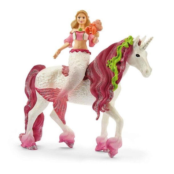 Schleich Mermaid Feya on underwater unicorn