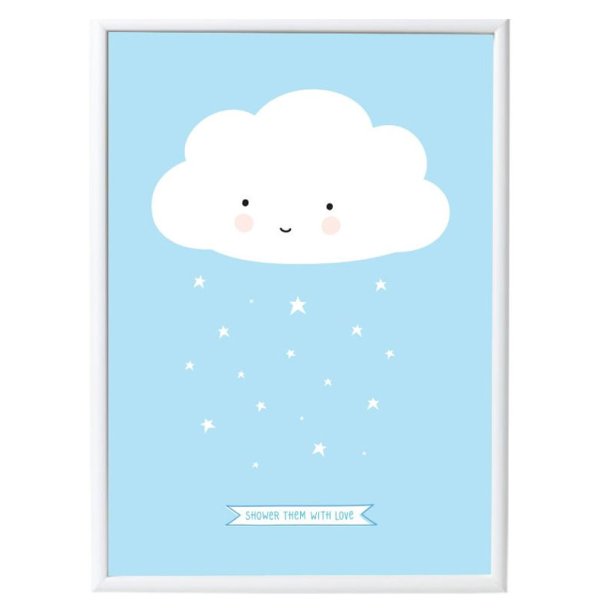 A Little Lovely Company - Plakat - Blå Sky - 50x70 cm