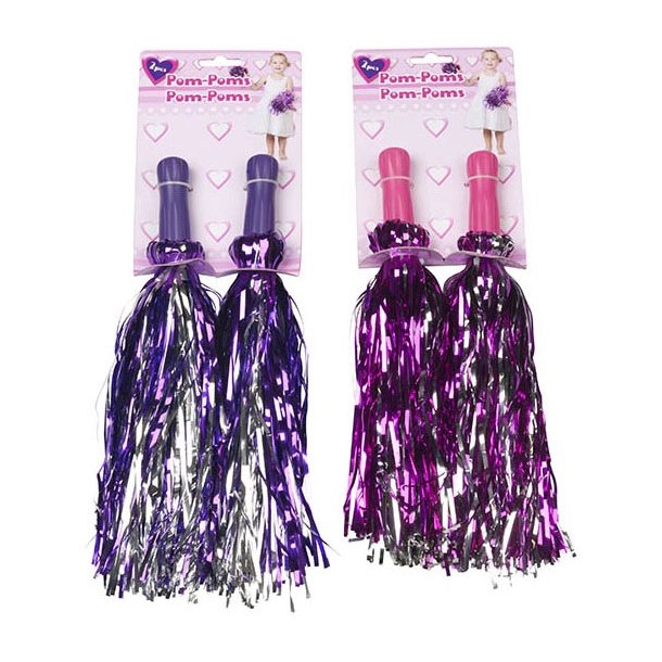 Pom-Poms st med 2 stk. - Assorterede