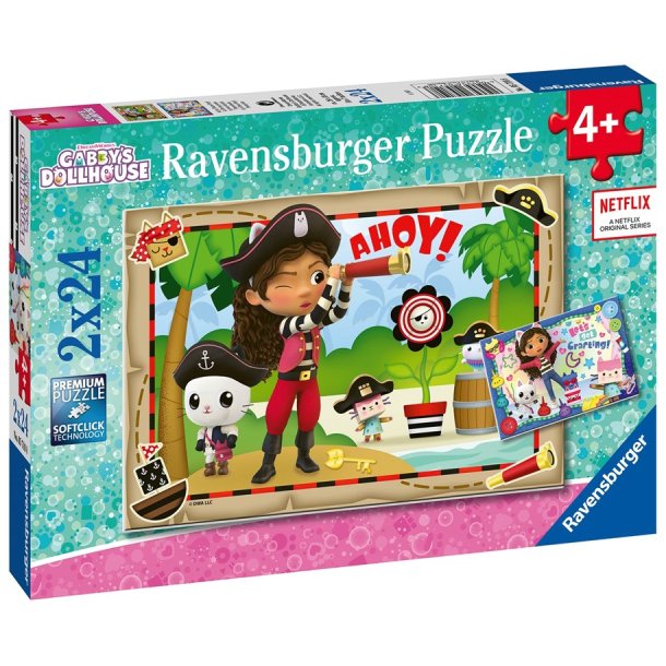 Gabbys Dollhouse Puslespil 2 x 24 brikker - Ravensburger 