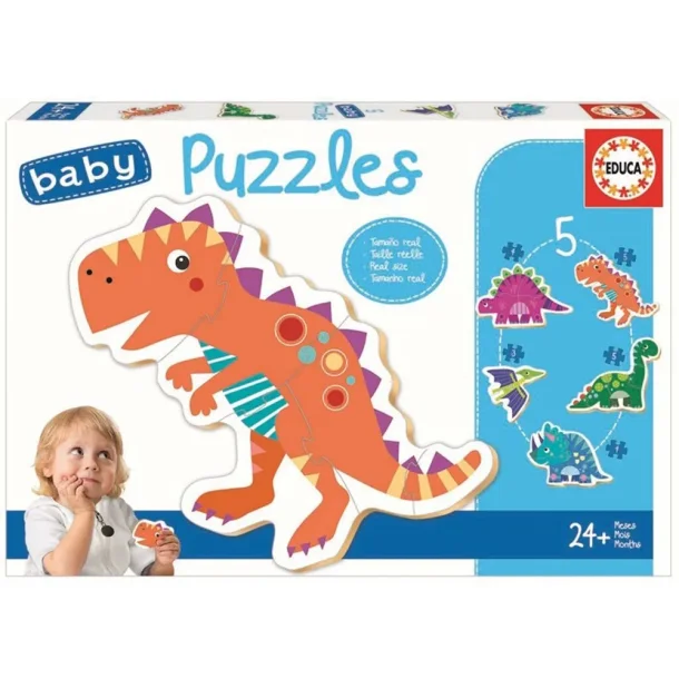 Educa Baby Puzzles Dinosaur - 5 puslespil