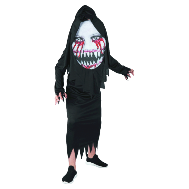 Halloween Dmon m. kmpe hoved 140 cm - udkldning