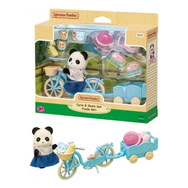 Sylvanian families - Cykel og skate-st Panda pige