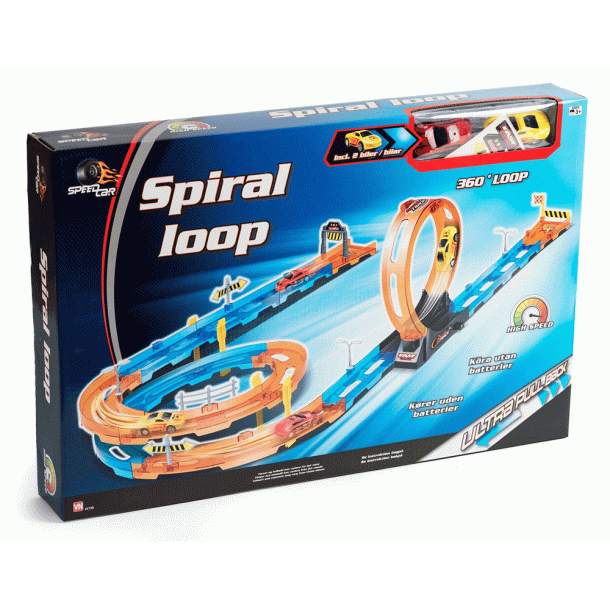 Speedcar Race Track Spiral Loop Bane m. 2 biler