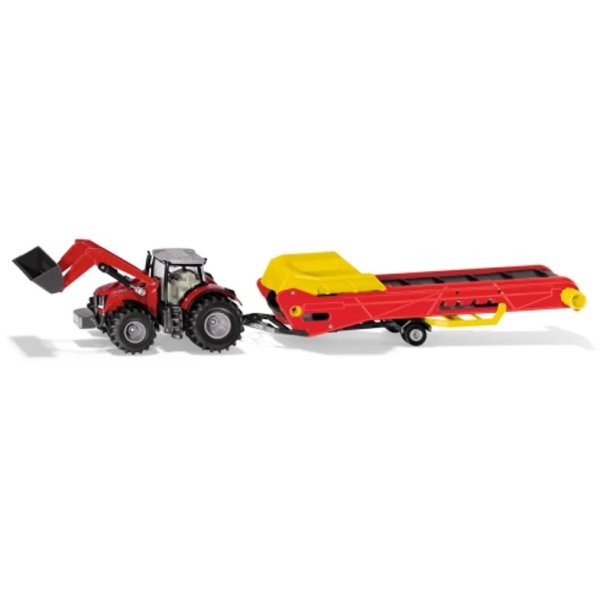 Siku Massey Ferguson traktor med transportbnd 1:50