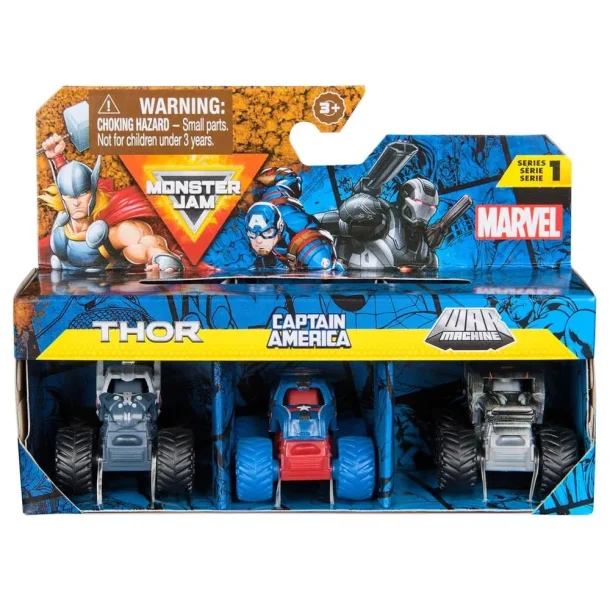 Monster Jam1:87 Marvel 3 Pack Bundle