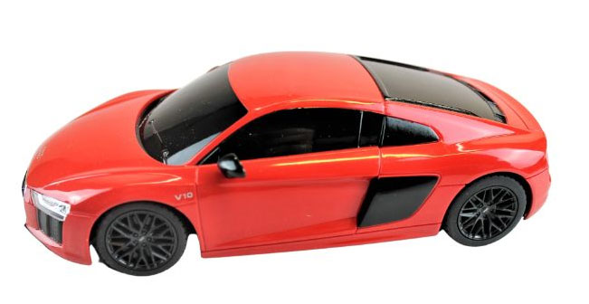 R/C Audi R8 2015 Model 18 cm 1:24 - Fjernstyret Bil