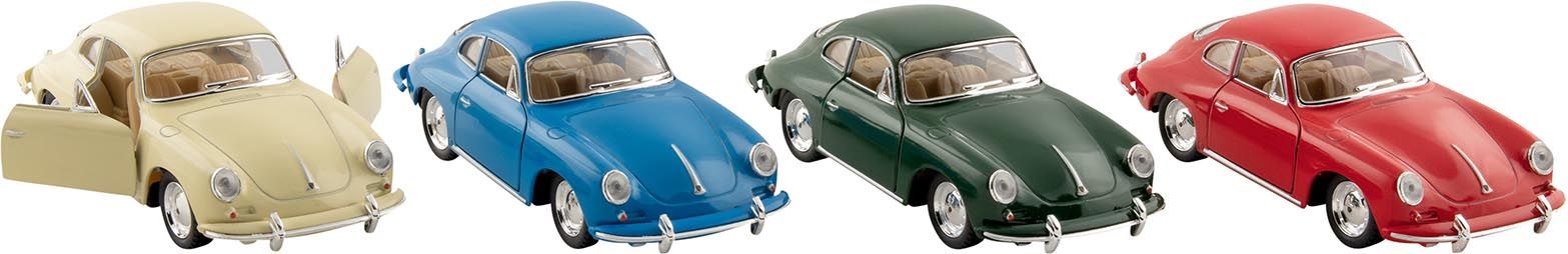 Porsche 356 B Carrera 2, die-cast, 1:32 m. pullback
