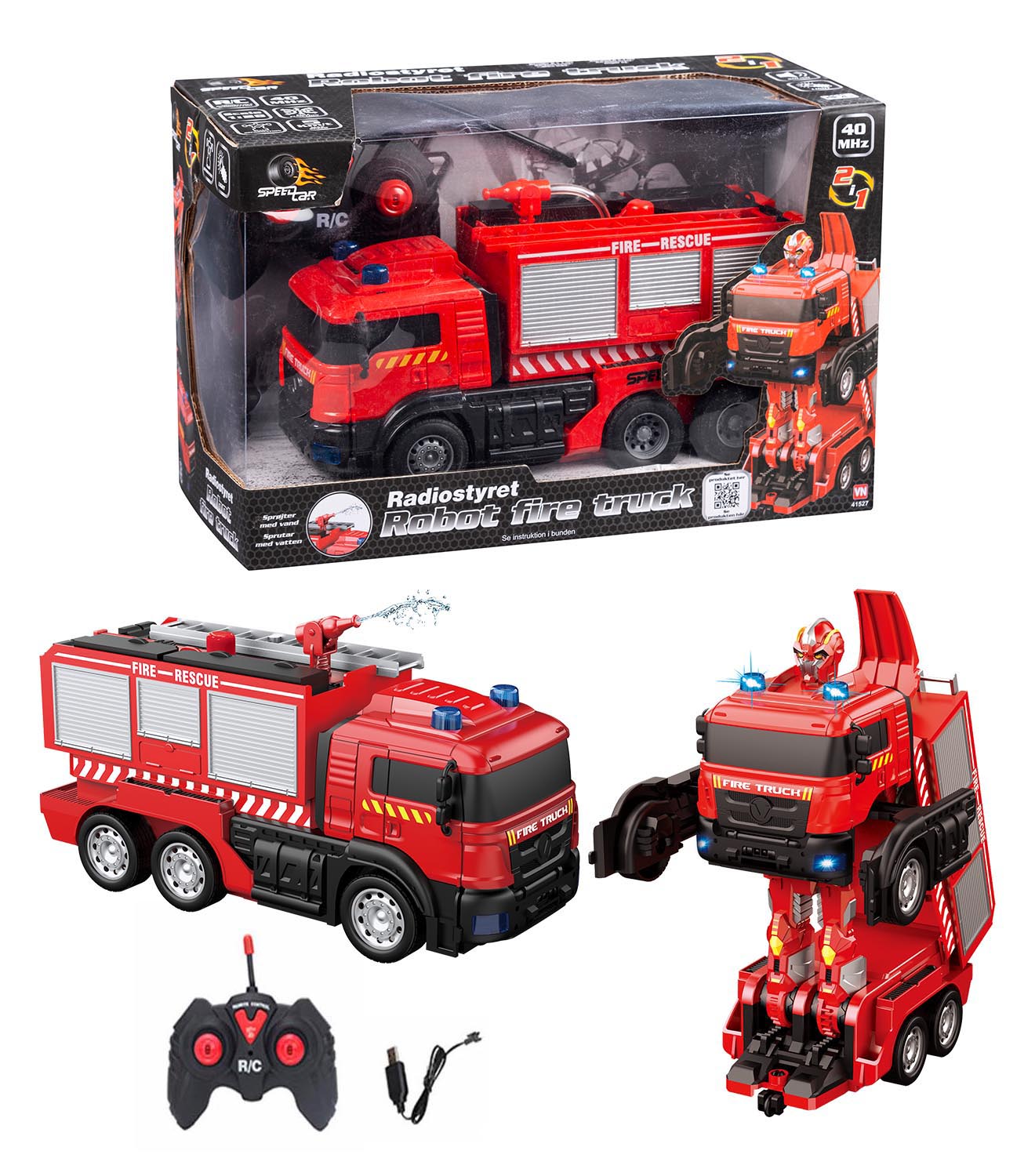 Speedcar Fjernstyret robot/brandbil