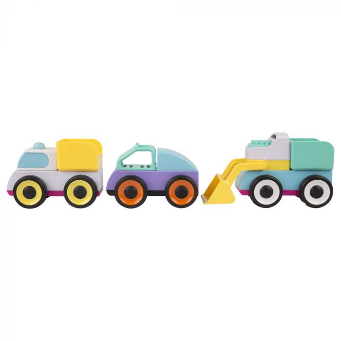 Biler fra Playgro - Build and Drive - Mix & Match