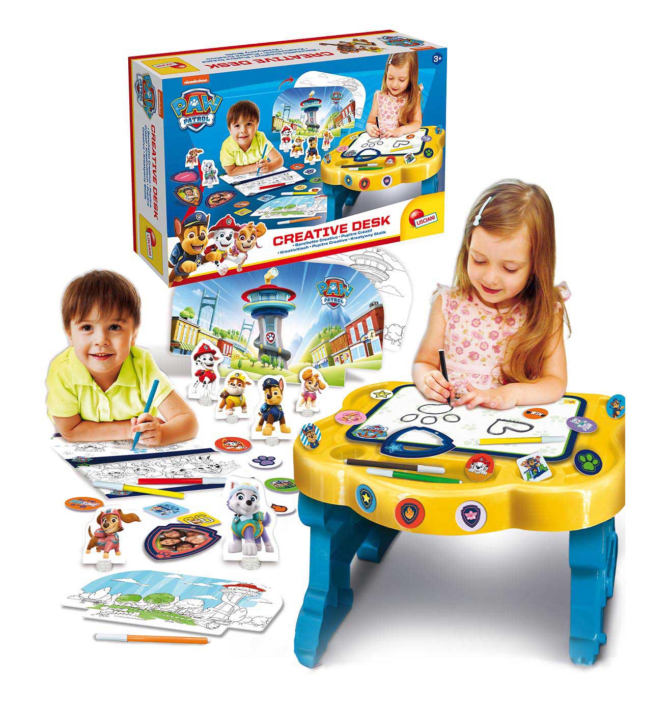 Paw Patrol kreativ skrivebord - 49x33x29 cm
