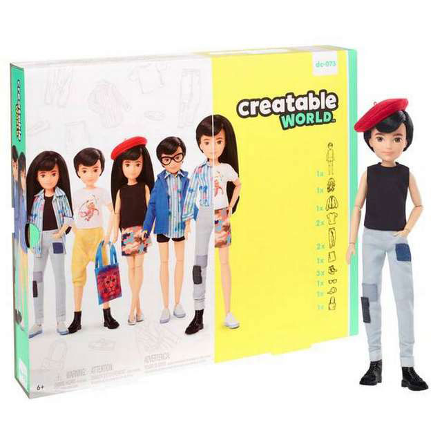 Creatable World Deluxe Sæt - Light Black Hair 073