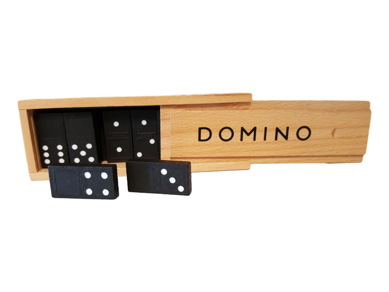 Domino i træ - 28 brikker
