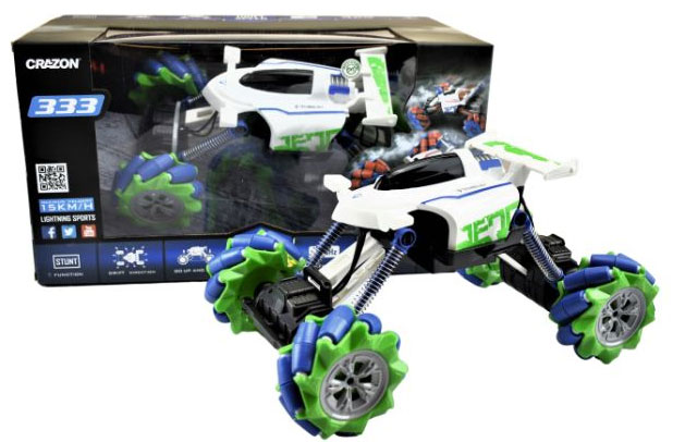  R/C Fjernstyret bil m. drift funktion 1:14 - 15 km/t-Ass.farver rød eller grøn