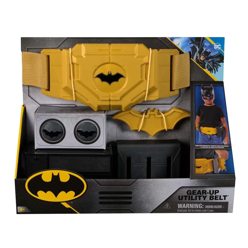 Batman Utility Belt m. 3 batarangs og 2 bat-bombs