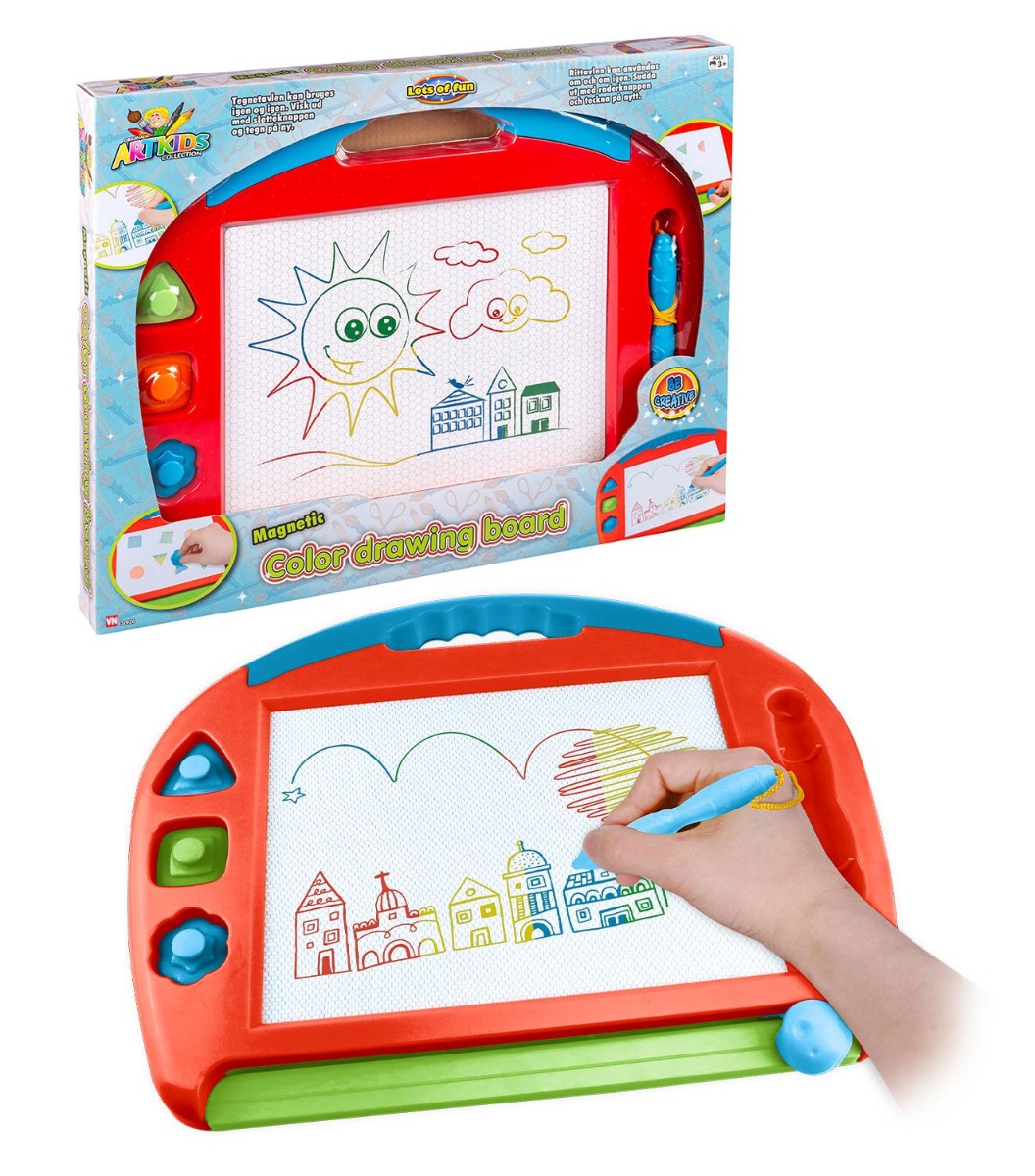 Artkids magnetisk farvetavle 8 farver  og 3 stempler