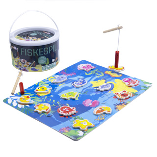 Games4U fiskespil med 2 fiskestænger + puslespil med 20 brikker
