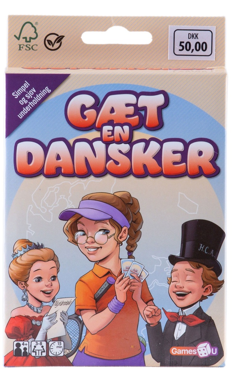 Gæt en kendt dansker - rejsespil til børn