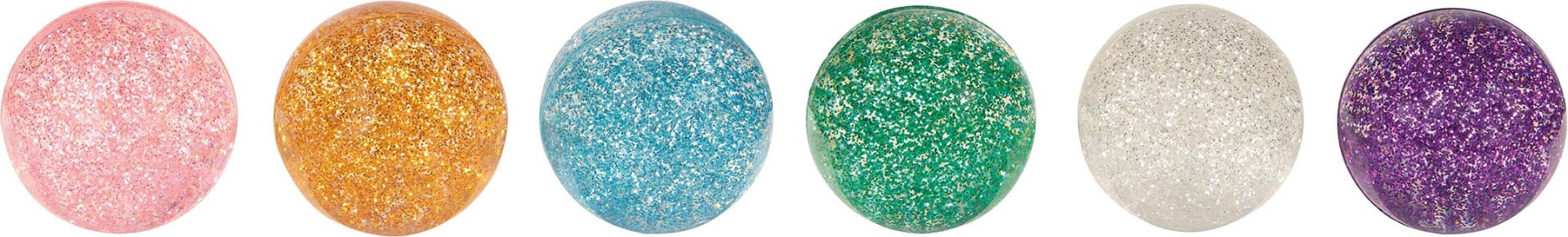 Hoppebold m. glitter - Ø 4,5 cm