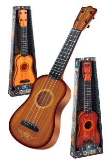 Ukulele i plast med metalstrenge. Inkl. plekter - 57 cm