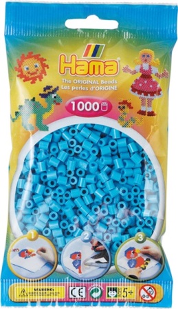 Hama perler - midi - 1000 stk - azur 49
