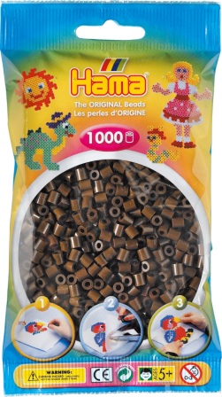 Hama perler - midi - 1000 stk - brun 12