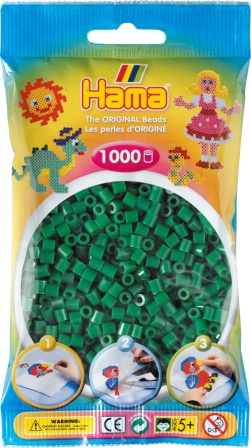 Hama perler - midi - 1000 stk - grøn 10