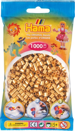 Hama perler - midi - 1000 stk - guld 61