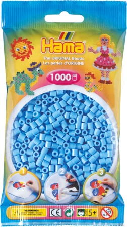 Hama perler - midi - 1000 stk - lyseblå 46